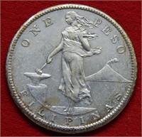 1908 Philippines Silver Peso