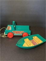 FISHER PRICE 994 CAMPER TRUCK BOAT TOY