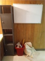 Bathroom shelving dry erase marker board, small