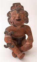 Pre-Columbian Style Warrior Pottery Sculpture
