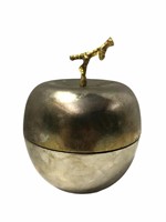 D.L. & Co Silver Toned Apple Candle