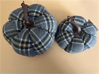 Gray fabric pumpkins
