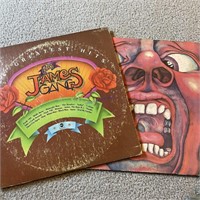 Vintage Vinyl Record Pair King Crimson & James