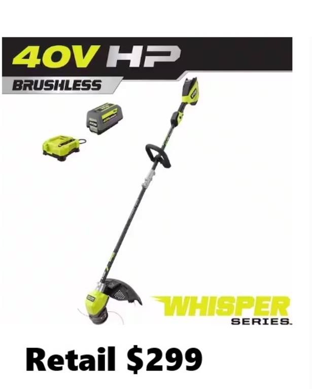 RYOBI 40V HP Brushless Whisper String Trimmer