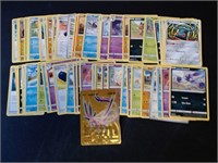 Lot Of 50 Pokemon Cards With Gold Foil