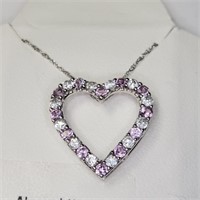 $80 Silver Created Alexandrite 19" Necklace