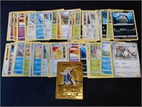 Lot Of 50 Pokemon Cards With Gold Foil