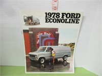 1978 FORD ECONOLINE CAR DEALERSHIP BROCHURE
