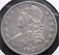 1831 BUST HALF DOLLAR AU DETAILS