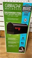New Steel Post Mount Mailbox