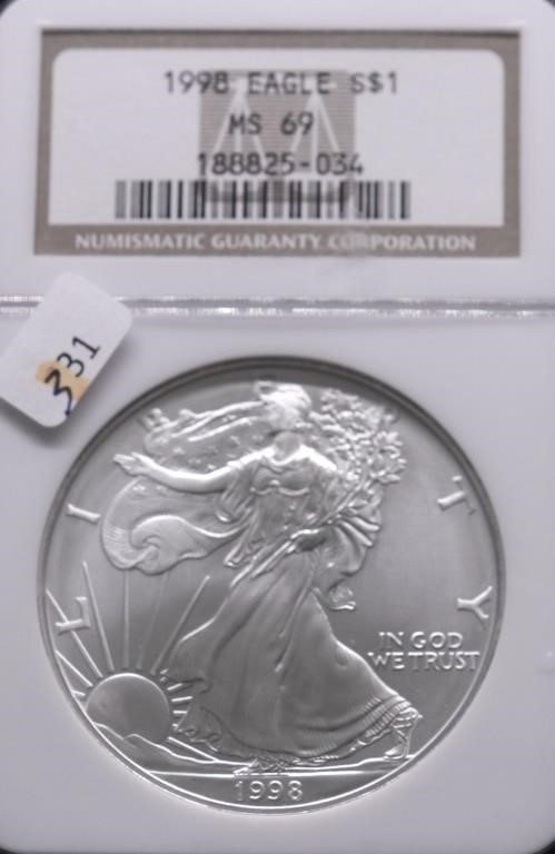 1998 NGC MS69 SILVER EAGLE