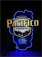 Pacifico Neon Tech Beer Sign Keep Tahoe Blue