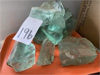 LOT OF GLASS ROCKS