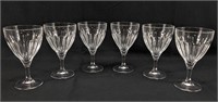 (6) Crystal Wine Glasses