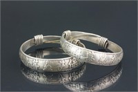 Pair Chinese Silver Bracelet