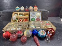 LOT OF 39 VINTAGE CHRISTMAS ORNAMENTS