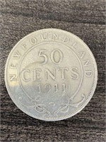 SILVER CANADIAN 50CENT  COIN