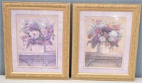 Pair of Soft Floral Art Prints by Vivian Flasch