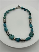 Sterling Silver Designer Turquoise Fancy Necklace