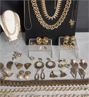 Gold Tone Costume Jewelry Assortment