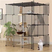 DIY Cat Cage, Detachable Metal Wire Large Kitten E