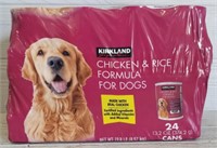 (24) Cans of Kirkland Chicken & Rice Dog Food