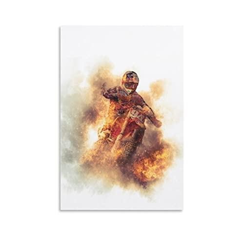 Motorcycle ViewAbstract Wall Decor Living Room Bed
