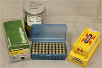 4 containers of 45 Colt brass, some virgin along