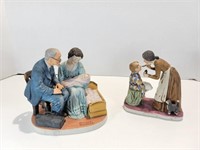 2- Norman Rockwell Figurines