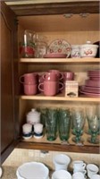 SET OF PINK DISHES INCLUDING