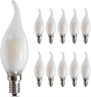 E12 LED Candelabra Bulb 4W, 2700K - 10 Pack