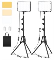 2 Pack LED Video Photography Lighting Kit with