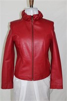 Red leather jacket Size XS retail $495.00