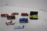Seven Matchbox Fire /Rescue Die Cast Vehicles