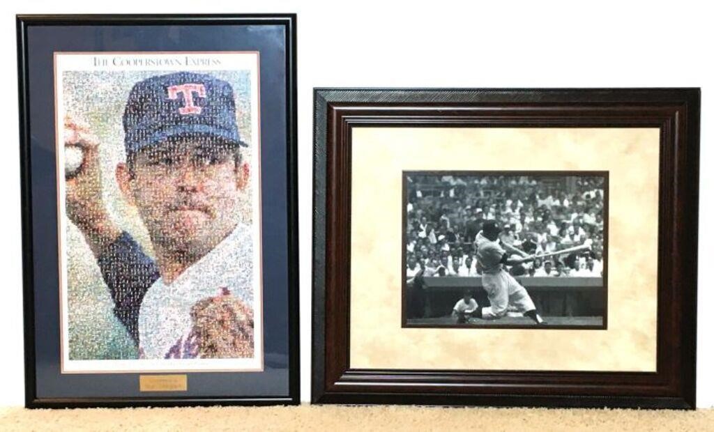 Nolan Ryan Jog Saw & Picture of Gehrig