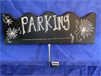 Sign, Parking Wood w/Metal Stake, 30x18"