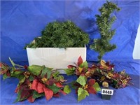 Christmas Greenery, Garland, & Poinsettia