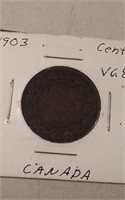 1903 Canada Large Cent VG8 King Edward VII