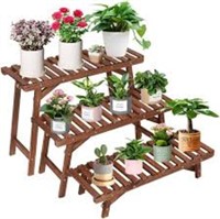 Coogou Wood Plant Stand Ladder Plant Shelf, 3
