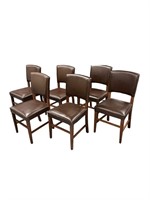 6pc Leather Dining Room Chairs