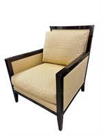 A. Rudin Upholstered Lounge Chair w Wooden Frame