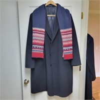 Long Wool Jacket & Scarf (no makers tag)