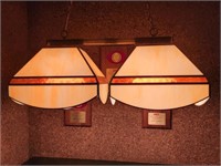 Stained Glass Style Hanging Light, Hardwired