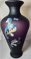 Aubergine Satin HP Paisley Mystery Vase #299/1500