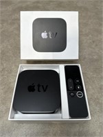 Apple TV 4K 32 GB box with remote. Model A1842