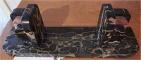 Vintage Onyx marble desk organizer 5” x 16”