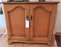 Vintage Zenith Maple two door stereo cabinet