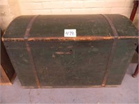 Early Green Painted Blanket Chest (36x19x22)