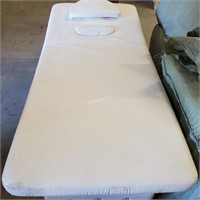 White massage table with Gem Studded Base
