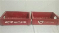 2 RC Cola red plastic crates